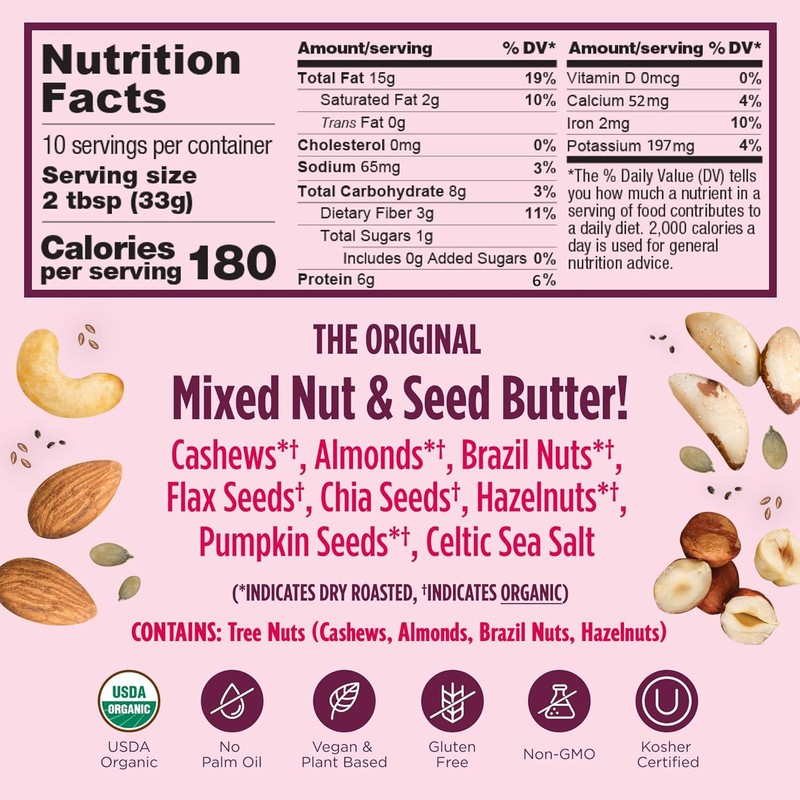 NuttZo Organic 7 Nut & Seed Butter - Power Fuel
