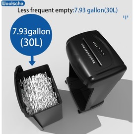 Large Capacity Heavy Duty Document Shredder 19-Sheet Cross-Cut Paper & Credit Card Shredder with 7.93 Gallon Pullout Wastebasket and 4 Castors – P-4 Security Level, Ultra-Quiet Office Shredder