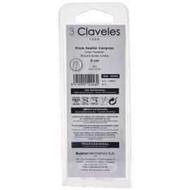 3 Claveles 12246 - Shaving tongs, gold 9 cm crab tip