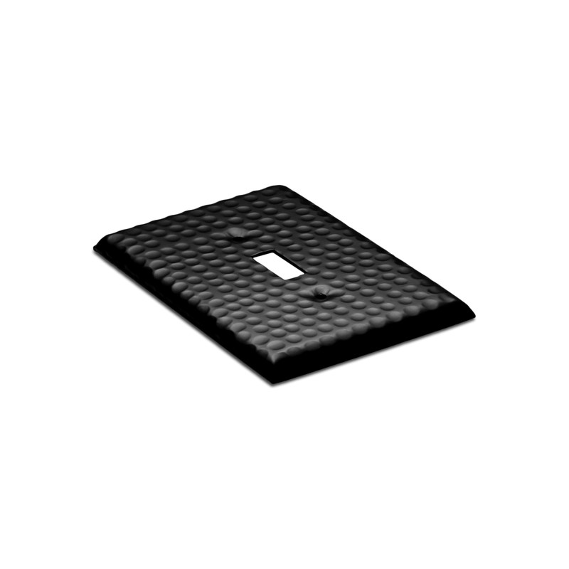Monarch Abode 1-Gang Toggle Wall Plate, Hand Hammered Metal Single