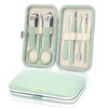7-Piece Stainless Steel Manicure and Pedicure Set - Green