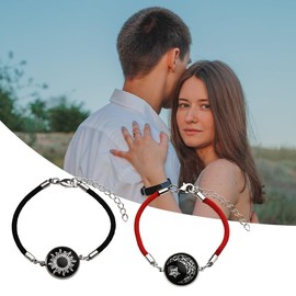 Matching Sun and Moon Bracelet for Couples Gifts for Boyfriend Girlfriend Anniversary Bday Gifts for Wife Husband Long Distance Relationship Bracelets for Best Friend Christmas Birthday Gift