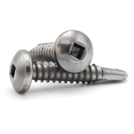 #10 Square Drive Pan Head Self Drilling Screws 410 Stainless Steel TEK Sheet Metal Screws #10 x 1 inch Qty 25