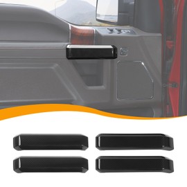 Hoolcar Inner Door Handle Cover Interior Door Handle Cover Trim Compatible with Ford F150 2015-2020, Carbon Fiber, Interior Accessories