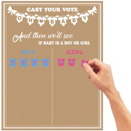 Gender Reveal Decorations,Oh Baby Voting Use Gender Reveal Ideas,Boy or Girl Party Supplies for Cast Your Vote Party Game Poster