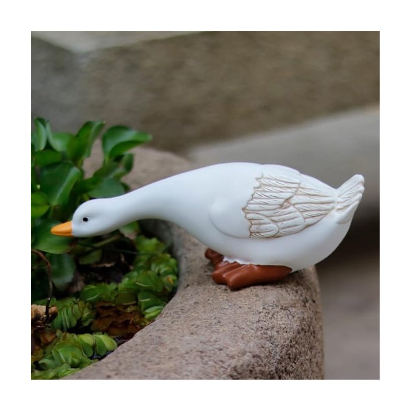LALOCAPEYO 4 Pcs Duck Ornaments Simulation Absorbent Duck Ornaments Resin