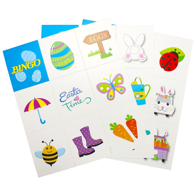 Iconikal 32 Player Easter Bingo Set with Bonus Pin the