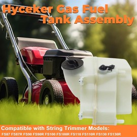 Hyceker FS90R Gas Fuel Tank Assembly For Stihl FS90 FS100RX FS110 FS110R FS130 FS130R FS87 FS87R Weed Eater String Trimmer Brush Cutter Gasoline Petrol Fuel Tank Assy 4180 350 0418, 4180 350 0419