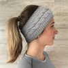 Pack of 2 Winter Headbands, Women's Knitted Thick Hairband (Black