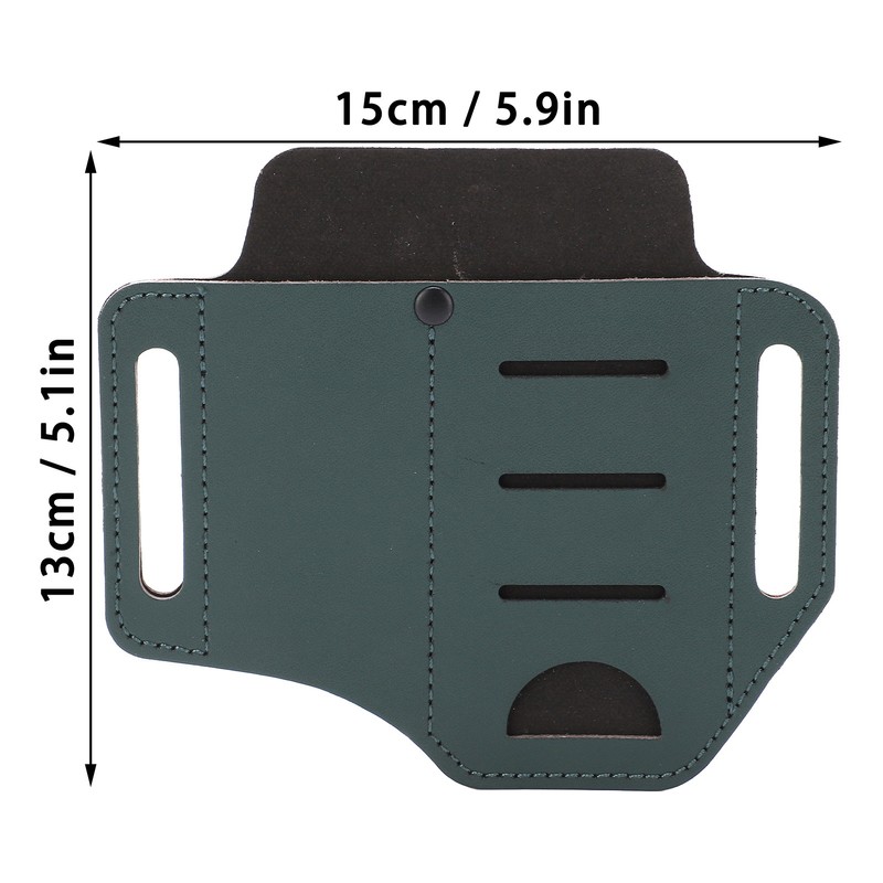Leather Sheath EDC Organizer Multi Pockets Essentials Carrier Multitool Belt