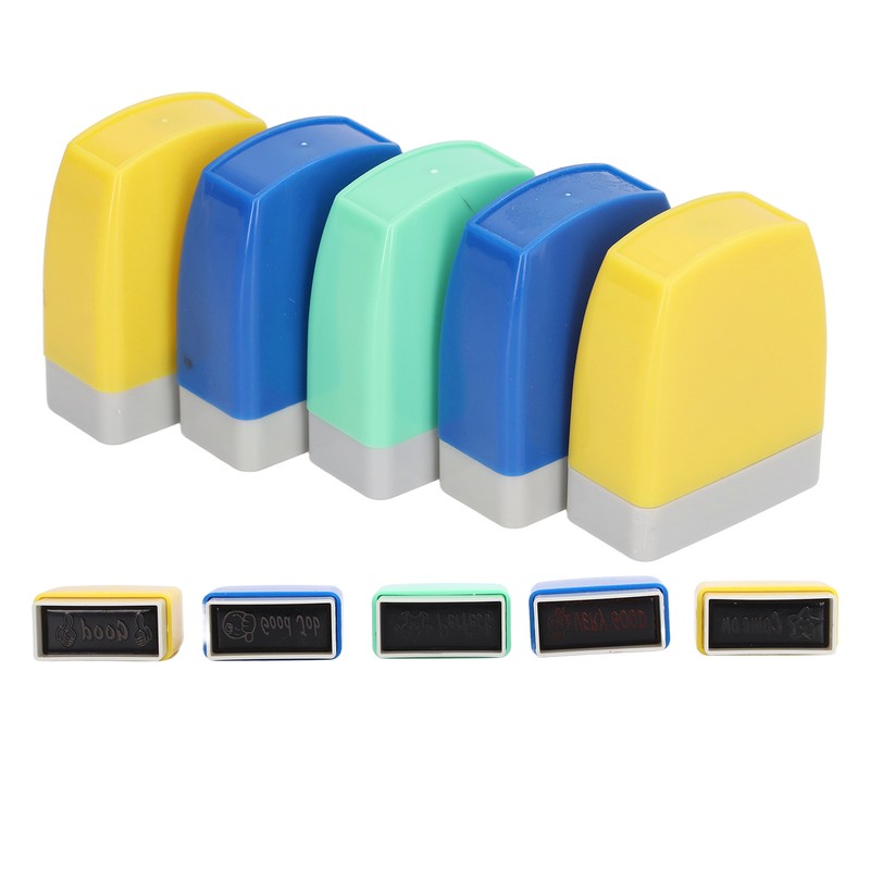 5Pcs Teacher Stamps Up to 1000 Times Eco Friendly Portable