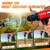 [Premium] 4 Pack Ground Anchors with Power Nut Driver Drill