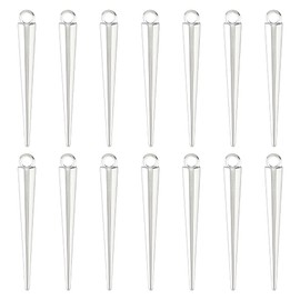 DICOSMETIC Pack of 60 Alloy Cone Pendants Spike Pendant Punk Style Charm Hiphop Charm Cone Bead Pendant Metal Long Spike Pendant for Earrings Necklaces Bracelets Jewellery Making