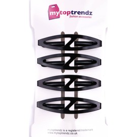 Mytoptrendz® 4 pcs Small Barrettes Hair Clips Thin Grip Slids Hairpins Classic Hair Accessories for Girls Women Thin hair (Style 5- Black)