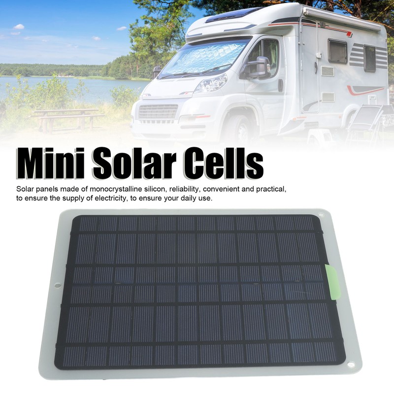 Mini Solar Panel Kit 22W With Bracket 12V OBD Battery