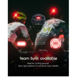 Lumos Firefly Mini Smart Bike Light System,Sync Turn Signal & Brake Lights, Rechargeable LED Front & Rear Lights with Custom Brightness, Flash Patterns, Bicycle Accessories for Night Riding