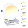 Ensenior 4 Pack 6 inch Gimbal Led Recessed Lighting, 90°