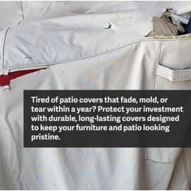 Elmara Outdoor Couch Covers – Waterproof, UV Fade-Resistant Outdoor Sofa Covers Made of Heavy Duty Olefin – Durable All Weather Design Keeps Your Couch or Loveseat Safe (Beige)