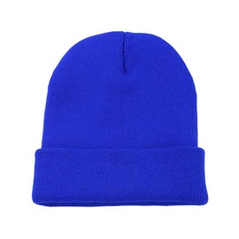 UTTPLL - Gorro de punto suave y lindo unisex con calavera y cara de sonrisa para hombres y mujeres, Azul Real, Talla única