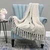BYTIDE Fluffy Throw Blankets Couch Cover Throw with Fringe Tassels,