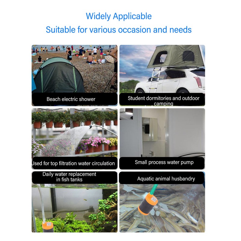 Submersible Water Pump 5W 500LPH USB Circulating Submersible Pump for