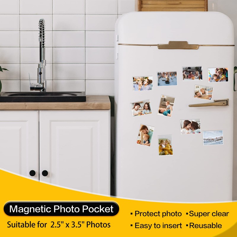 YixangDD 20 Pcs Magnetic picture frames for refrigerator 2.5x3.5 Inch-Magnetic
