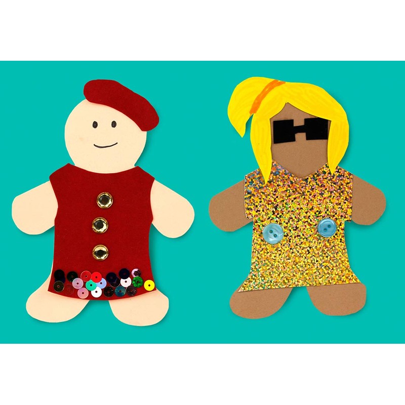 Hygloss Products People Paper Cuts Outs Multi-Cultural Wee Kid-5 Inches