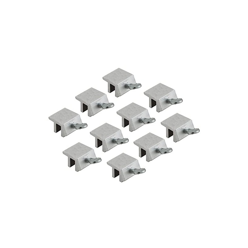 Wideskall® Metal Sliding Window Lock with Steel Screw (Silver) (10-Pack)