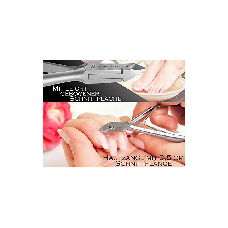 Nagelhautzange Hautzange Excellent-Solingen mit 5 mm Schnittfläche aus rostfreiem Edelstahl