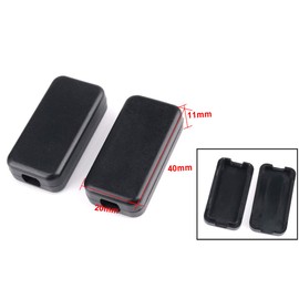 YXQ 40mmx20mmx11mm Power Project Enclose Case Junction Box Waterproof Small Engineering Wire Switch Plastic Black, 12-Pack