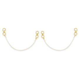 ACCESSHER Gold Brass Plastic Earring Support Ear Chain for Women