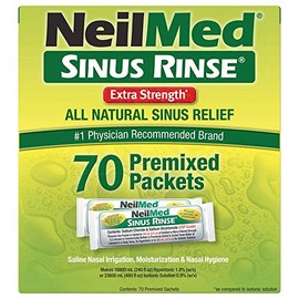 NeilMed NeilMed's Sinus Rinse Extra Strength Pre-Mixed Hypertonic Packets, 70 Count (Pack of 1)