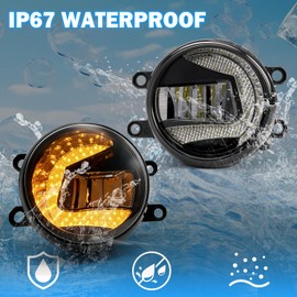LED Fog Lights Compatible with 2008-2010 Toyota Corolla Bumper Driving Fog Lamps Assemblies with Switch and Wiring Harness