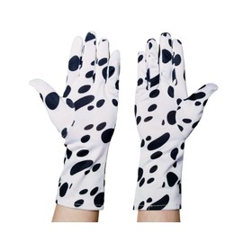 Aniler Guantes elásticos para hombre y mujer, longitud de muñeca completa, para disfraz, Punto Negro, Talla única