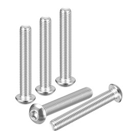 DTGN M10-1.5x75mm Button Head Socket Cap Screws - 10Pack - Good for Road Bicycle, Mountain Bike, Auto, Motorcycle - 304 Stainless Steel Whitewashed - Hex Drive Fasteners