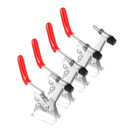 4Set Antislip Horizontal Quick Release Clamp 60lbs Holding 201A Capacity for Suitable for Toolbox, Door, Box, Trunk, Tractor Cover, Smoke Cover, Woodworking Fixture and Quick Release Pull Lock.