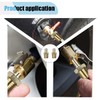 2PCS Air Inflator Adapters, Brass Tire Inflator Connector with Valve