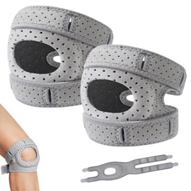 Kniebandage Verstellbare Knieorthesen, 2 Stück Kompression Patella Kniebandage, Patella Kniebandage Männer Damen, Patella stabilisierende Knieorthese, Generisch Kniebandage, Für Männer Und Frauen