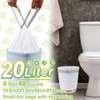 Bin Bags 20L with Drawstring Tie Handle,AOSULI White Bin Liners/Strong