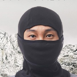 3D Contoured Winter Fleece-lined Balaclava Mask with Integrated Hood Neck Warmer Digital Gray