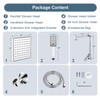 BRIGHT SHOWERS High Pressure Rain Shower Head Combo with Double