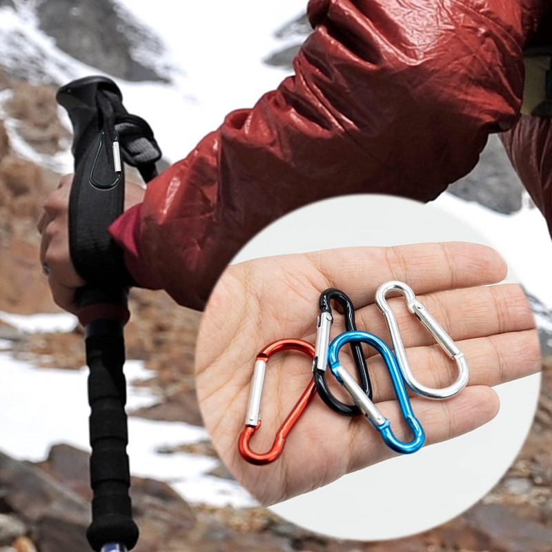 10 Pcs Carabiner Clip, 46mm/1.6inch Multicolor Locking Key Chain Clips,
