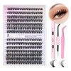 Eyelash Extension Kit 280pcs Individual Eyelashes Kit Cluster Lashes Individual