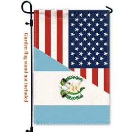 Guatemala USA Friendship Garden Flag,12x18 in Heavy Duty Guatemalan UK America US Outdoor Banner for Patio Yard with Double Side