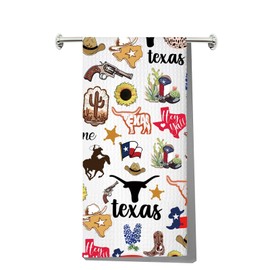 JNIAP Texas Kitchen Towels Texas Dish Towel Texas Tea Towel Texas Kitchen Decor Texas Themed Gift Texas Bluebonnet Kitchen Towel (Texas KT)
