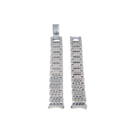 Metal Bracelet Womens Watch Band 14 Millimeters w/Curved Ends