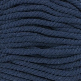 Natural Twisted Cotton Rope - Soft But Strong - Assorted Colors - 1/2 Inch Diameter (Navy, 10 Feet)