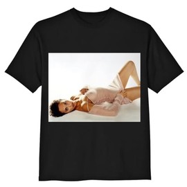 Elizabeth Berkley - Men's Premium Crewneck T-Shirt – Lightweight, Soft Cotton, Perfect Everyday Fit PIAP #PDI106074, Black, Large