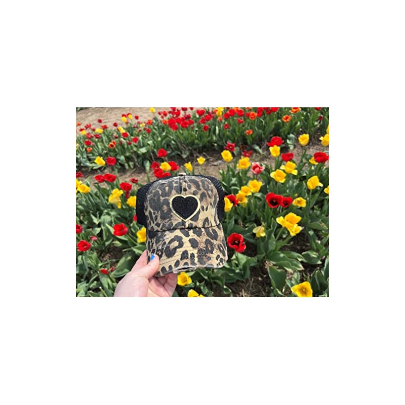 Funky Junque Criss Cross Hat w/Chenille Patch - Heart -