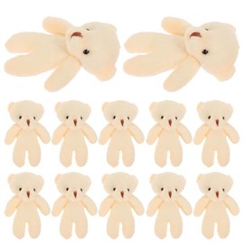 POPETPOP Mini Oso de Peluche: 20 Piezas de Peluches Suaves con Colgante Adorables Osos de Dibujos Animados Figuras de Fiesta para Llaveros de San Valentín Marrón Colgante Oso para Centro de Mesa